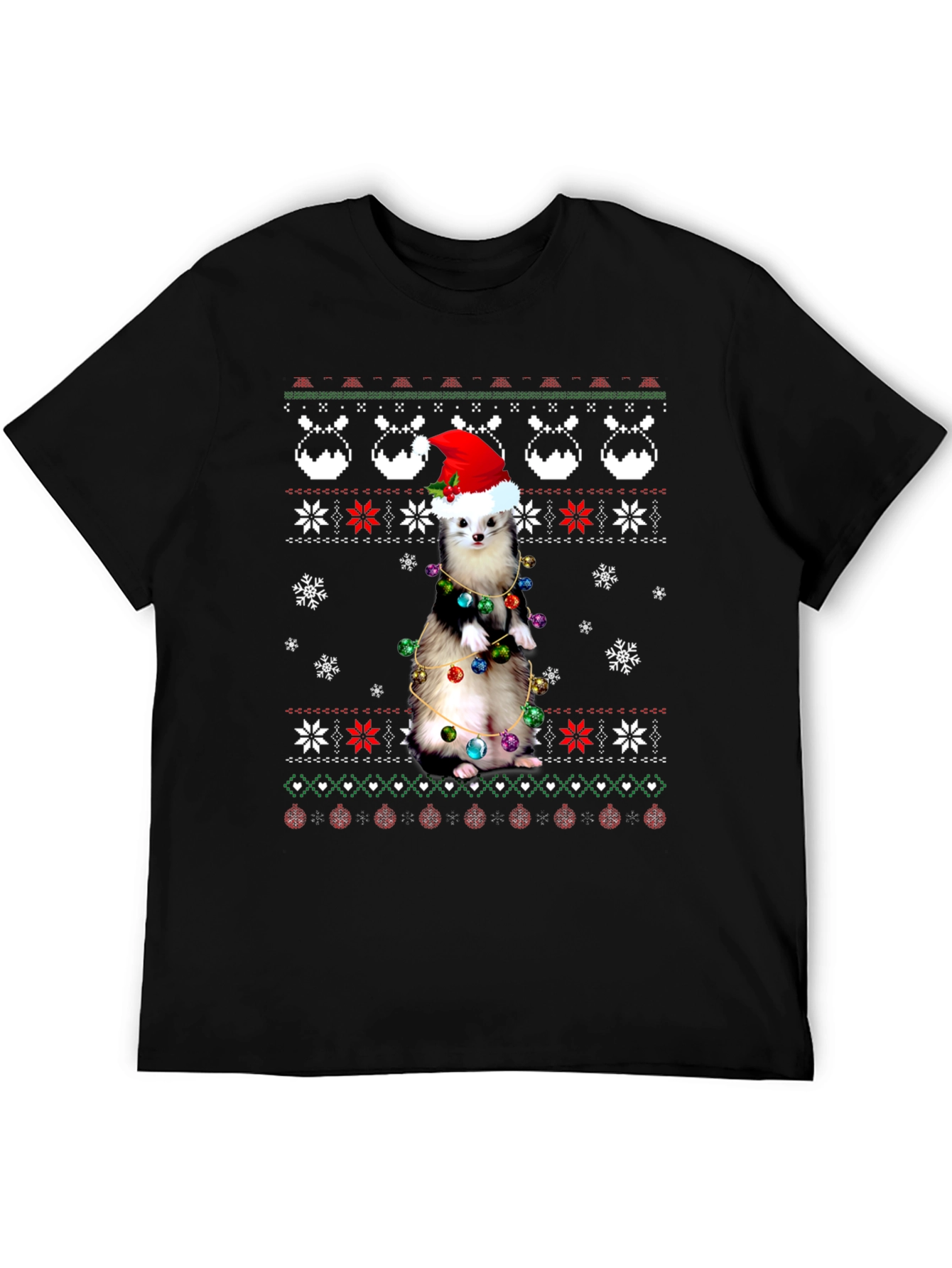 Festive Ferret Christmas T-Shirt