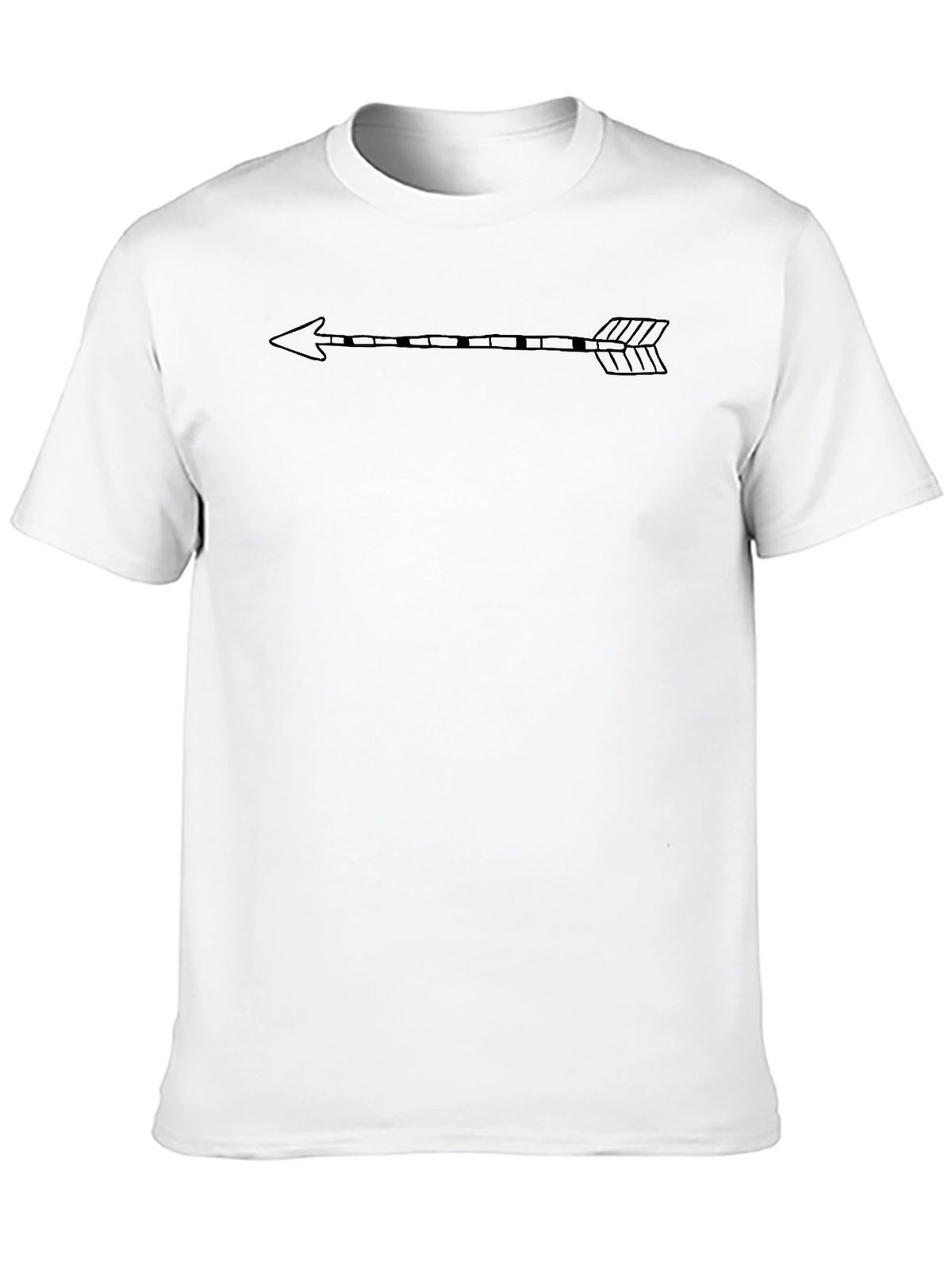 Minimalist Arrow Graphic Tee - Casual Black Shirt