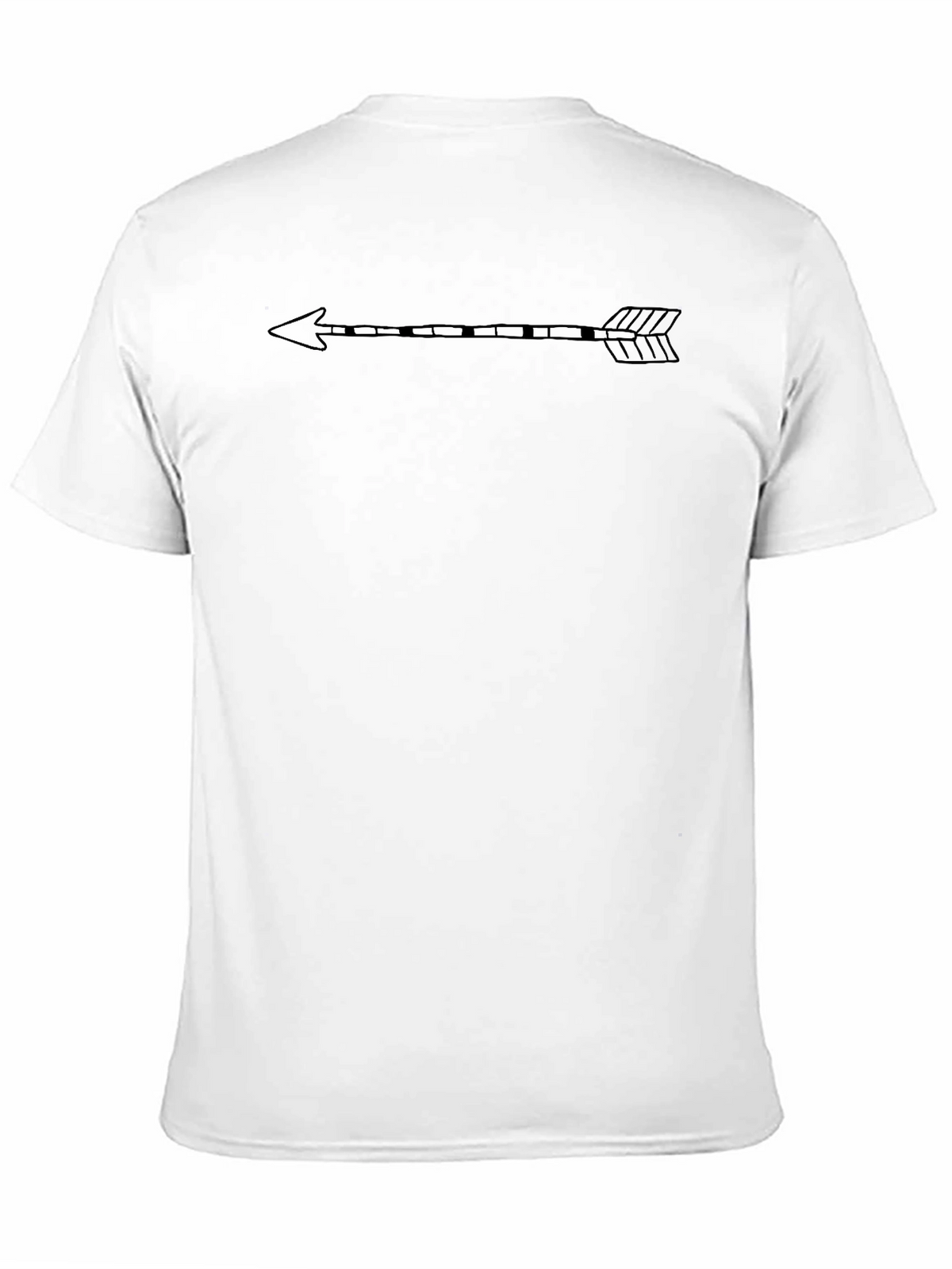 Minimalist Arrow Graphic Tee - Casual Black Shirt