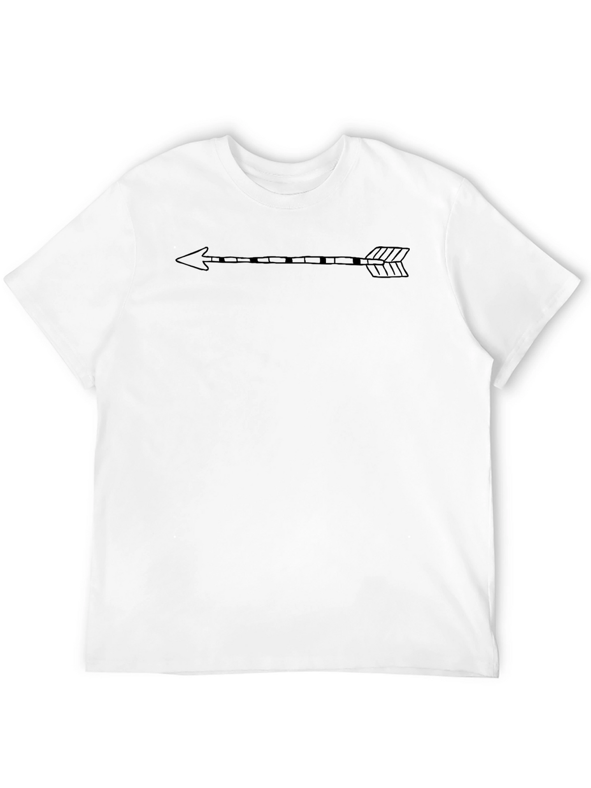 Minimalist Arrow Graphic Tee - Casual Black Shirt