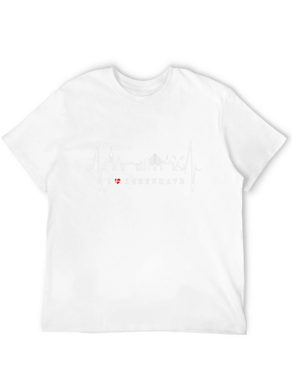Copenhagen Heartbeat T-Shirt - City Skyline Tee