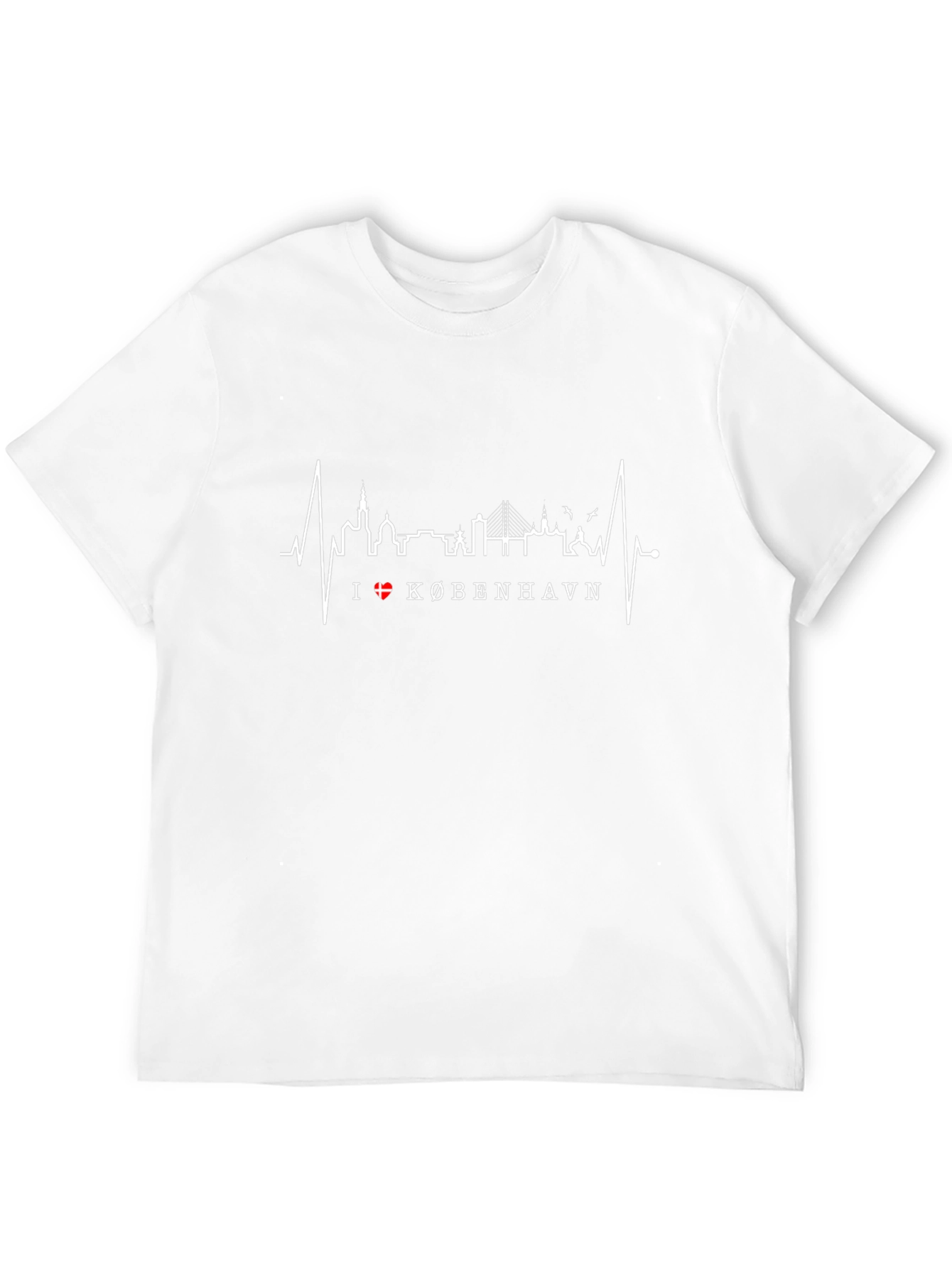 Copenhagen Heartbeat T-Shirt - City Skyline Tee
