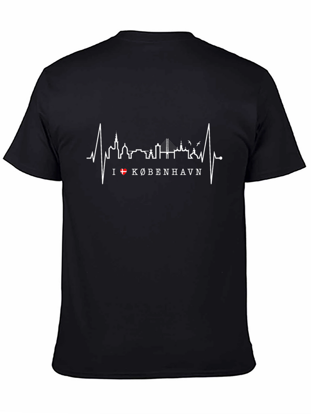 Copenhagen Heartbeat T-Shirt - City Skyline Tee