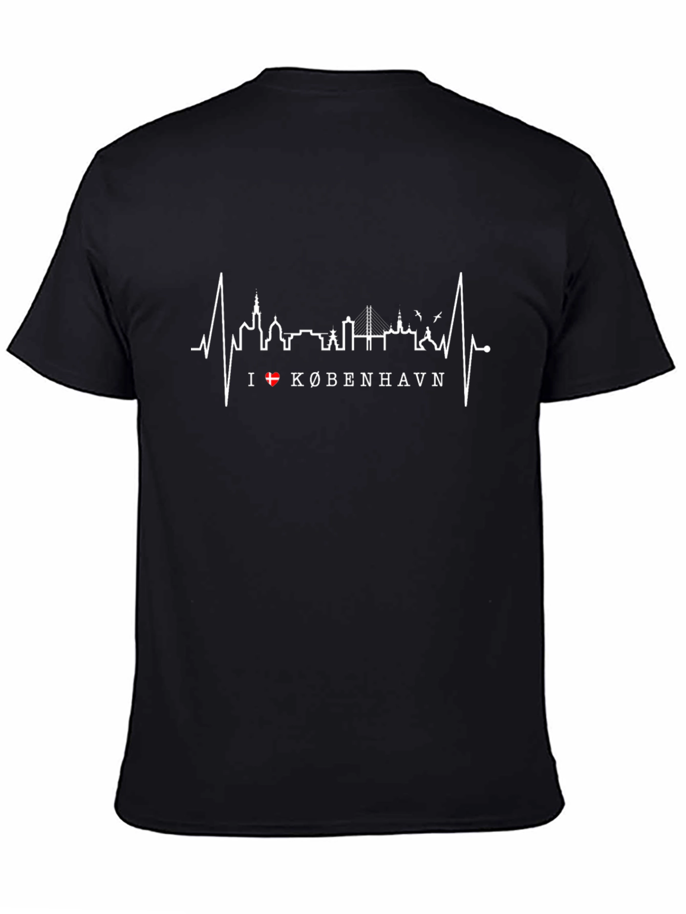 Copenhagen Heartbeat T-Shirt - City Skyline Tee