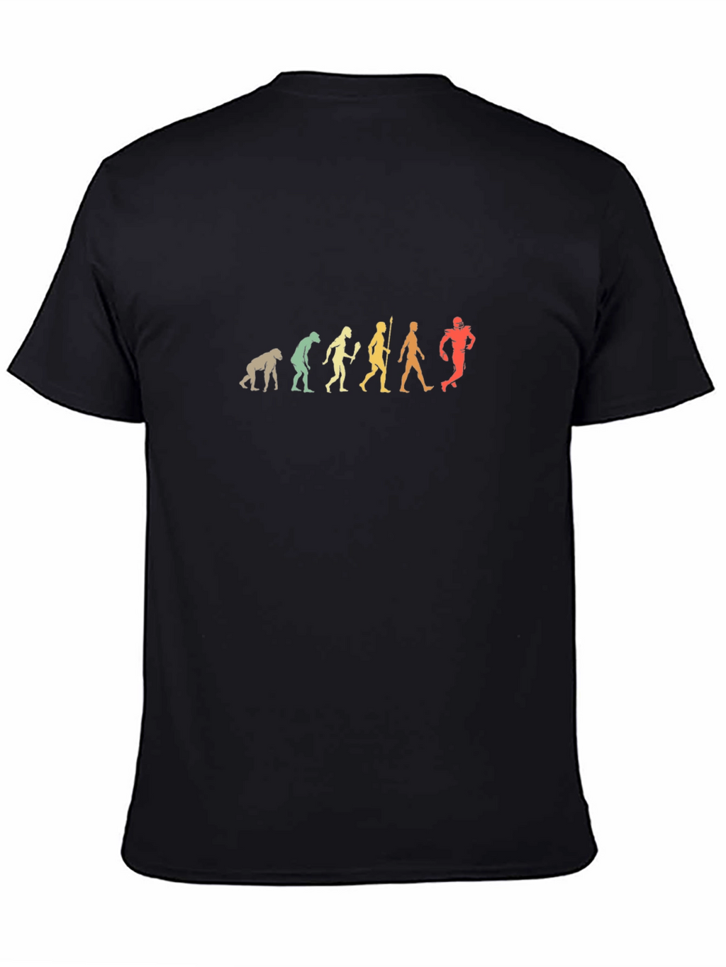 Evolution of Football Black T-Shirt