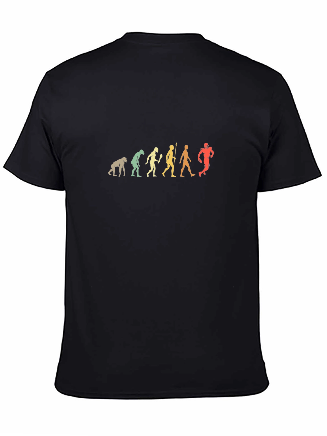 Evolution of Football Black T-Shirt