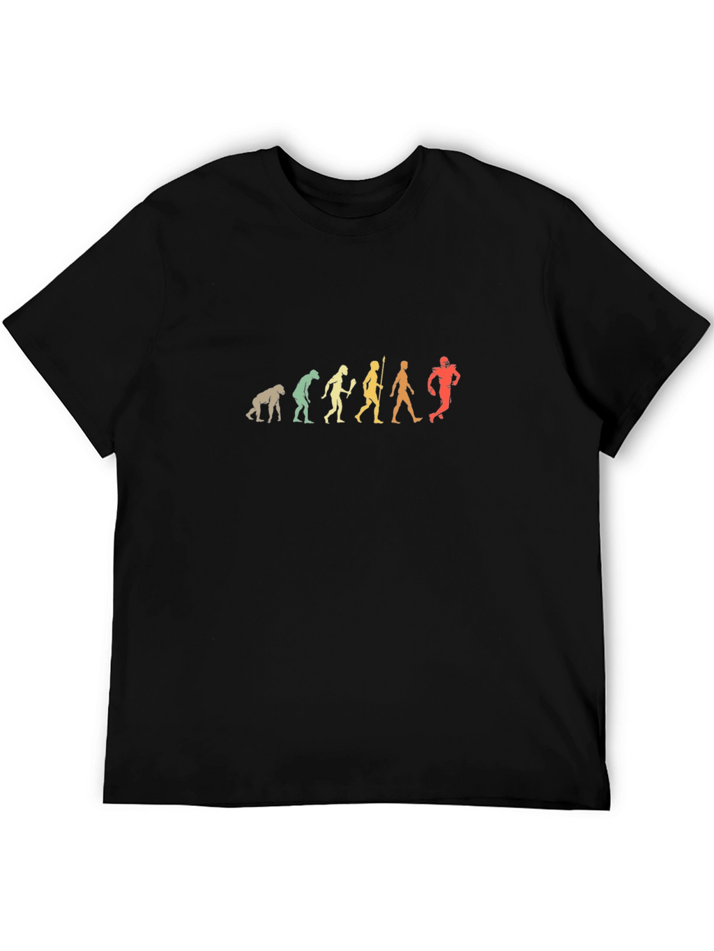Evolution of Football Black T-Shirt