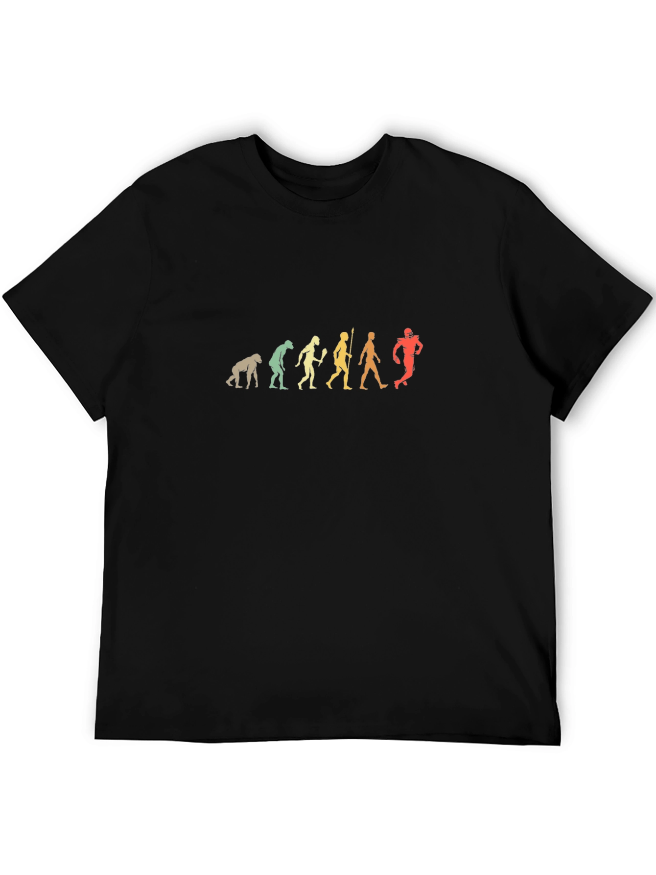 Evolution of Football Black T-Shirt