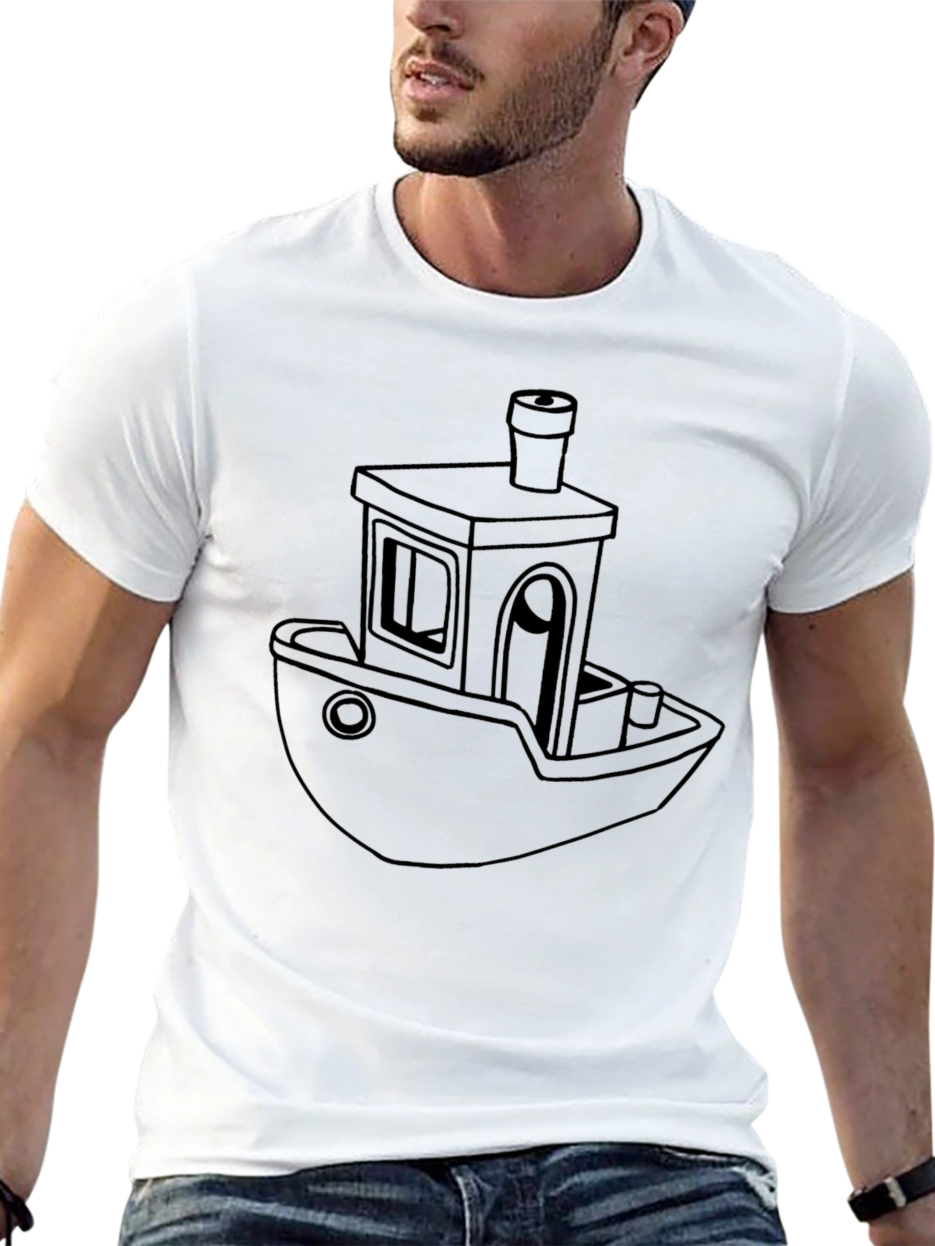 3D Printer Benchy Boat Black T-Shirt