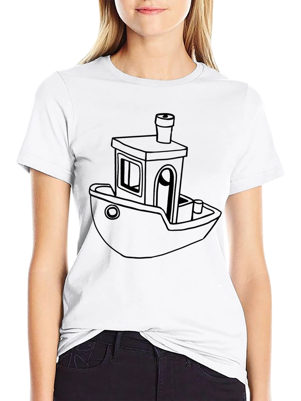3D Printer Benchy Boat Black T-Shirt