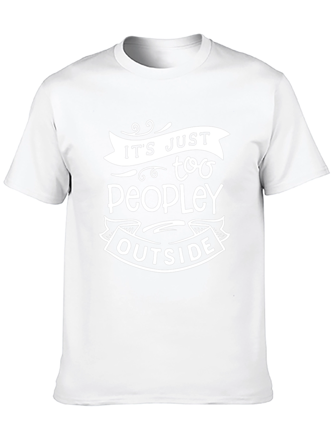 Too Peopley Outside Black Graphic T-Shirt
