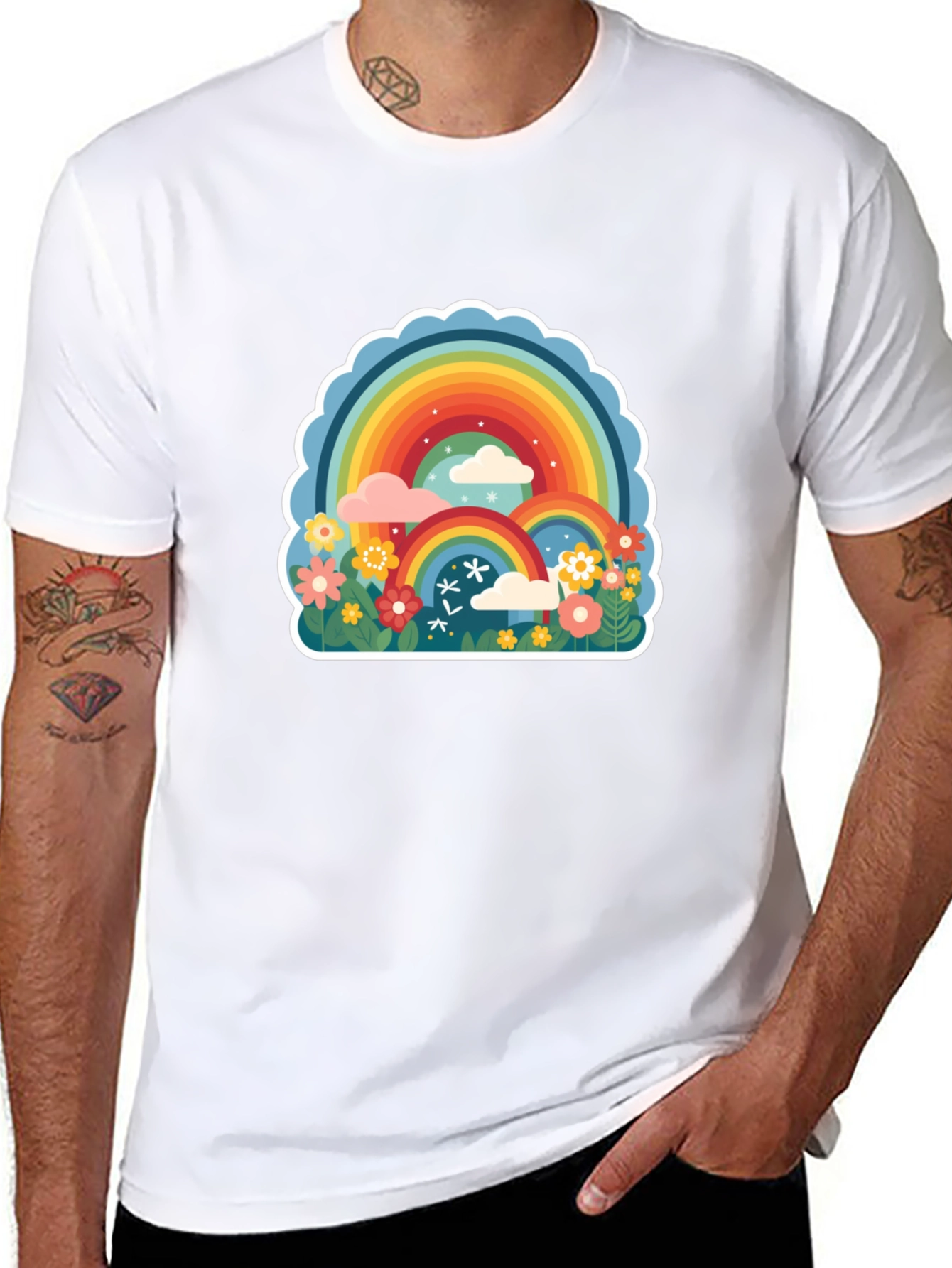 Rainbow Fields Graphic Tee - Comfort Fit