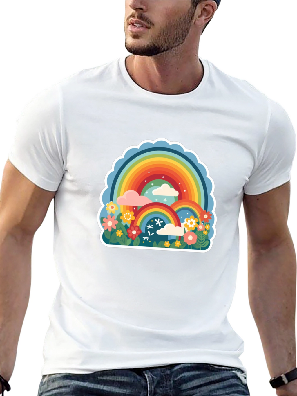 Rainbow Fields Graphic Tee - Comfort Fit
