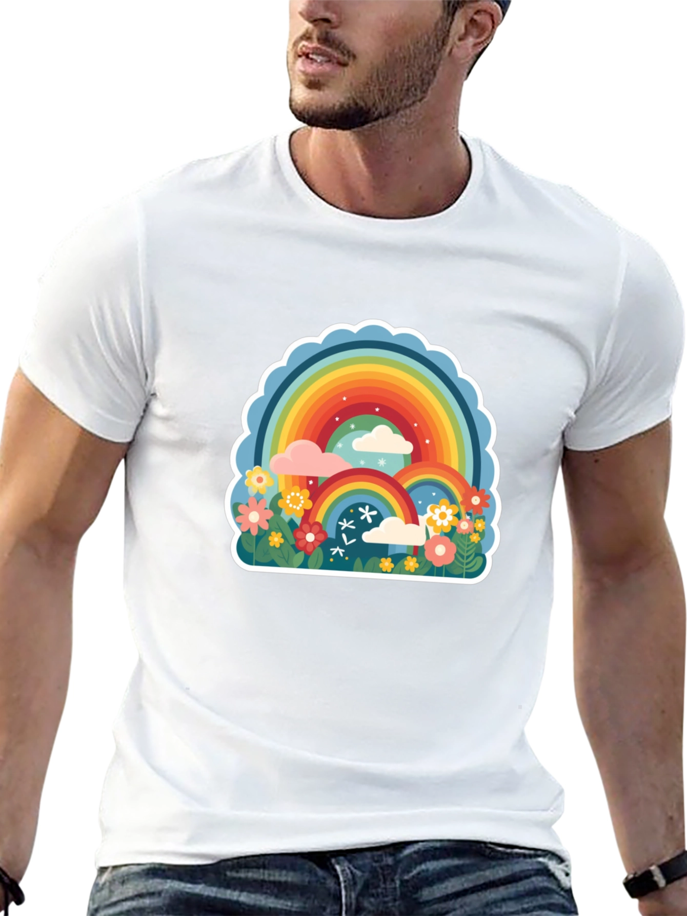 Rainbow Fields Graphic Tee - Comfort Fit