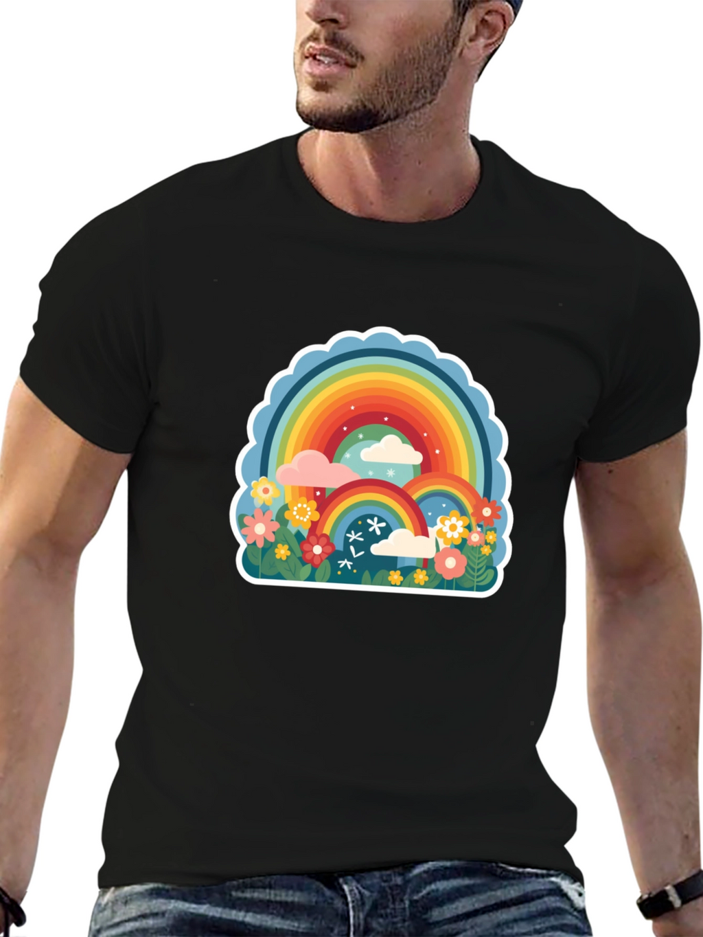 Rainbow Fields Graphic Tee - Comfort Fit