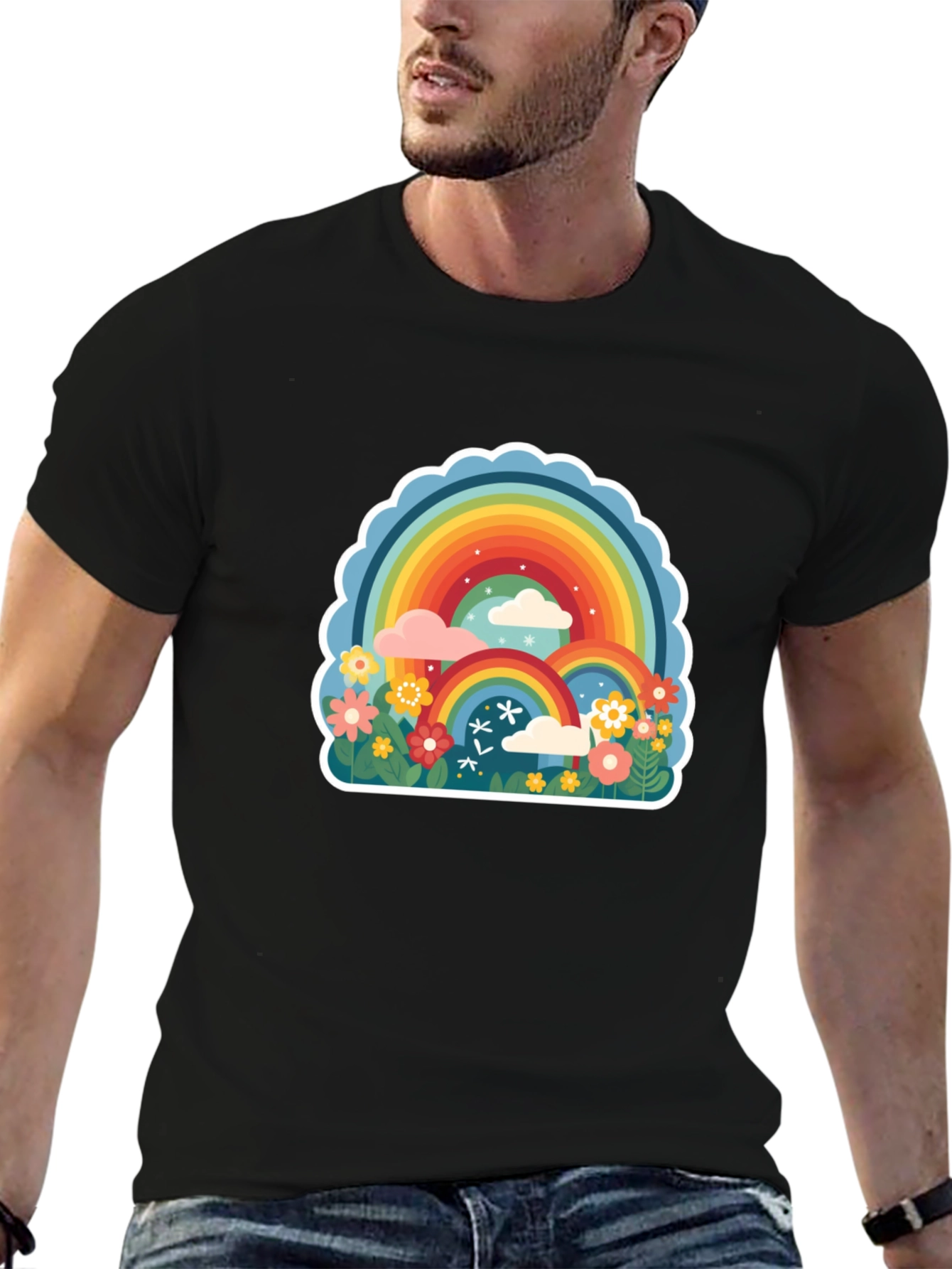 Rainbow Fields Graphic Tee - Comfort Fit