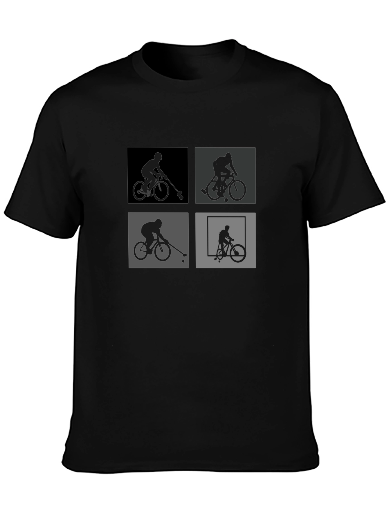 Bike Polo Silhouette Graphic Tee