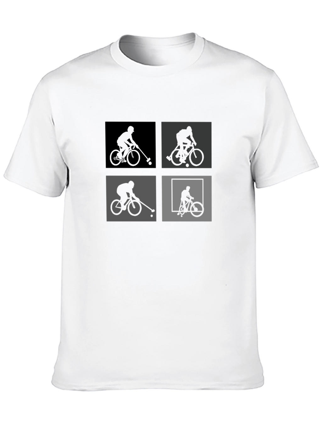 Bike Polo Silhouette Graphic Tee