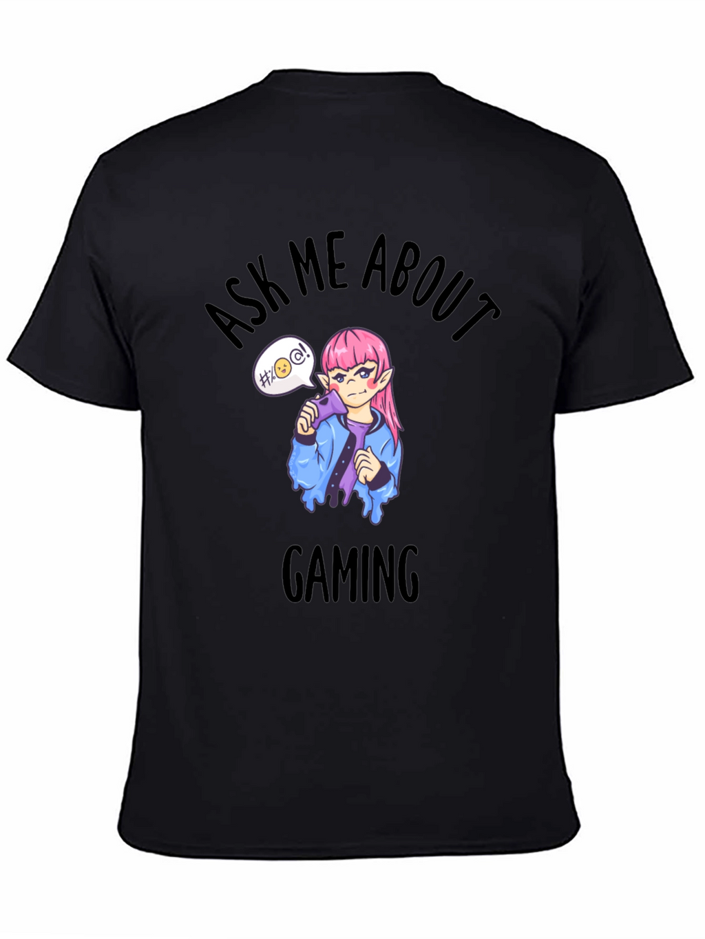 Ask Me About Gaming Black T-Shirt