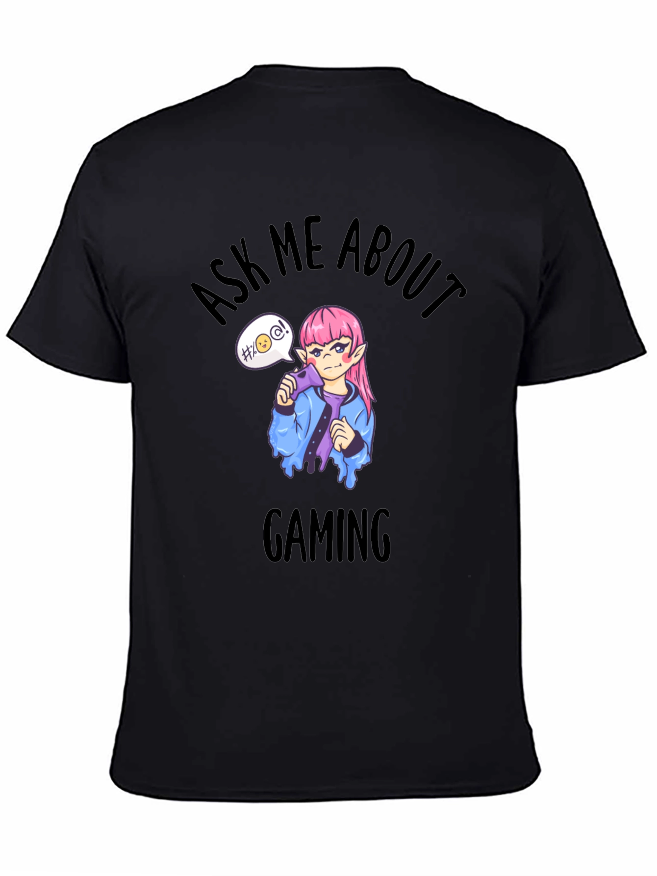 Ask Me About Gaming Black T-Shirt