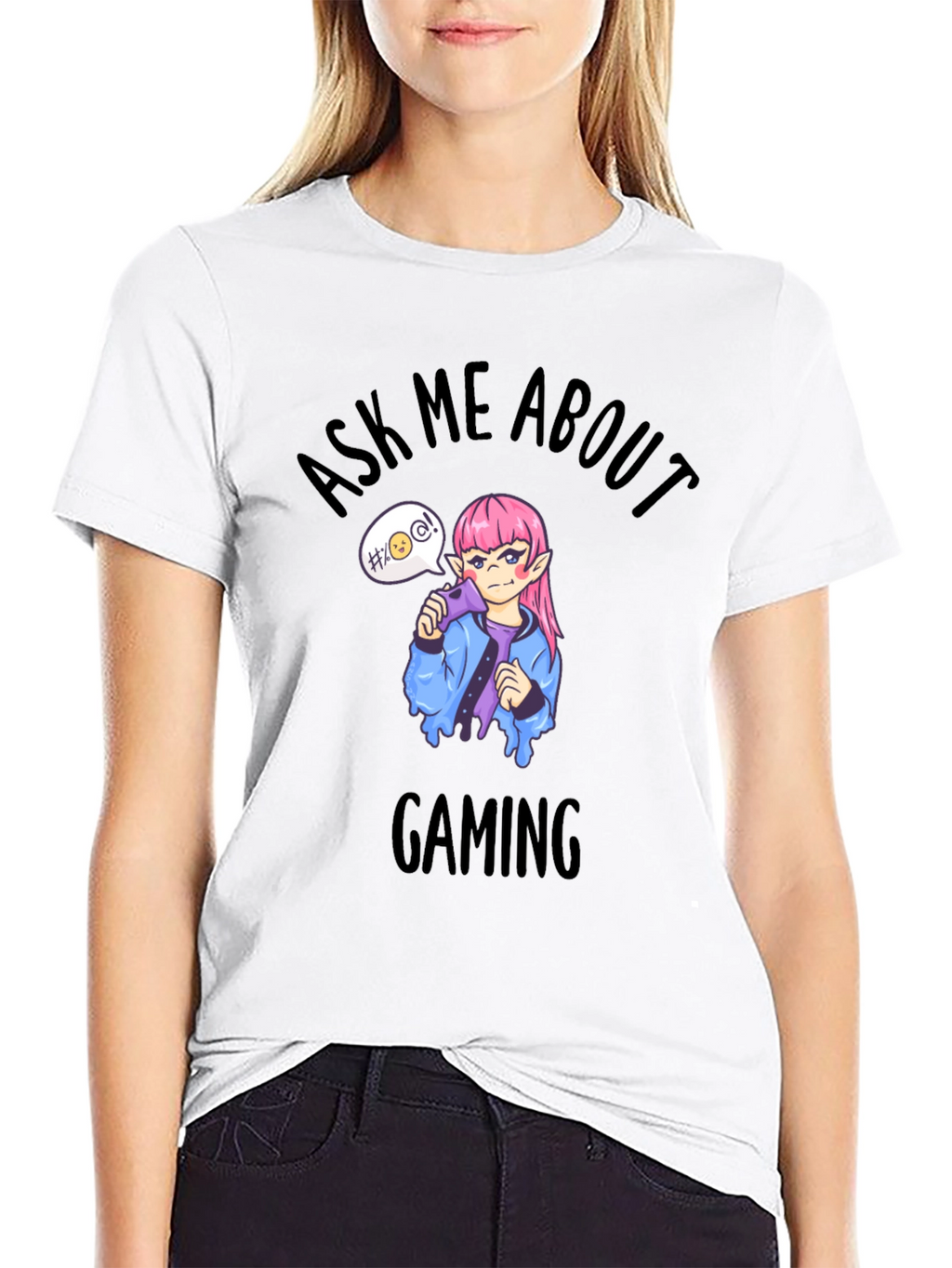 Ask Me About Gaming Black T-Shirt