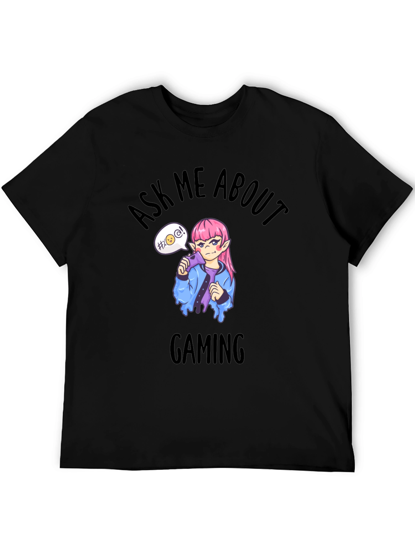 Ask Me About Gaming Black T-Shirt