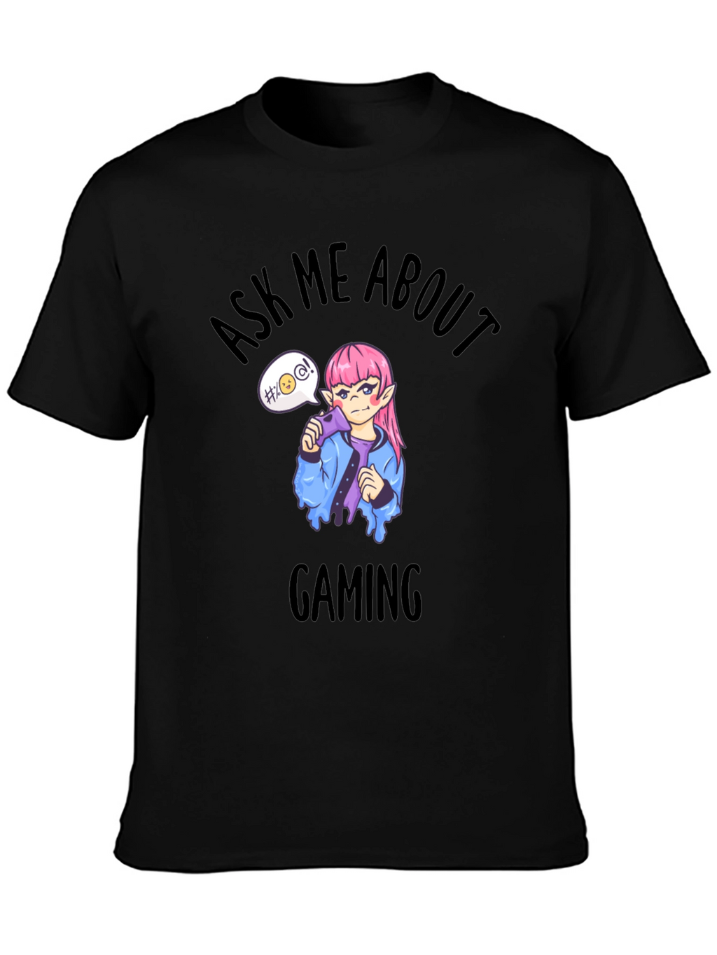 Ask Me About Gaming Black T-Shirt