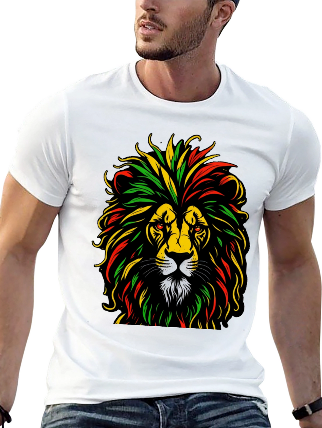 Rasta Lion Graphic Tee - Reggae Vibes