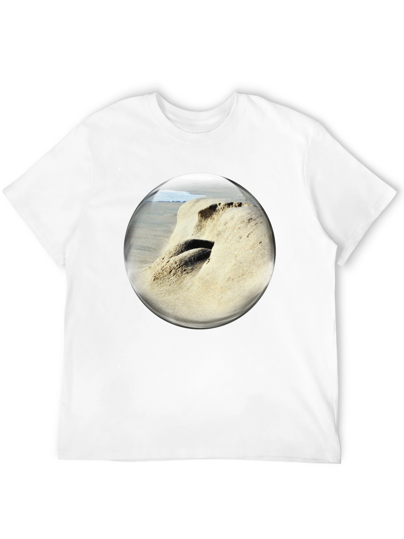 Beach Bubble T-Shirt: Coastal Vibes Unique Design