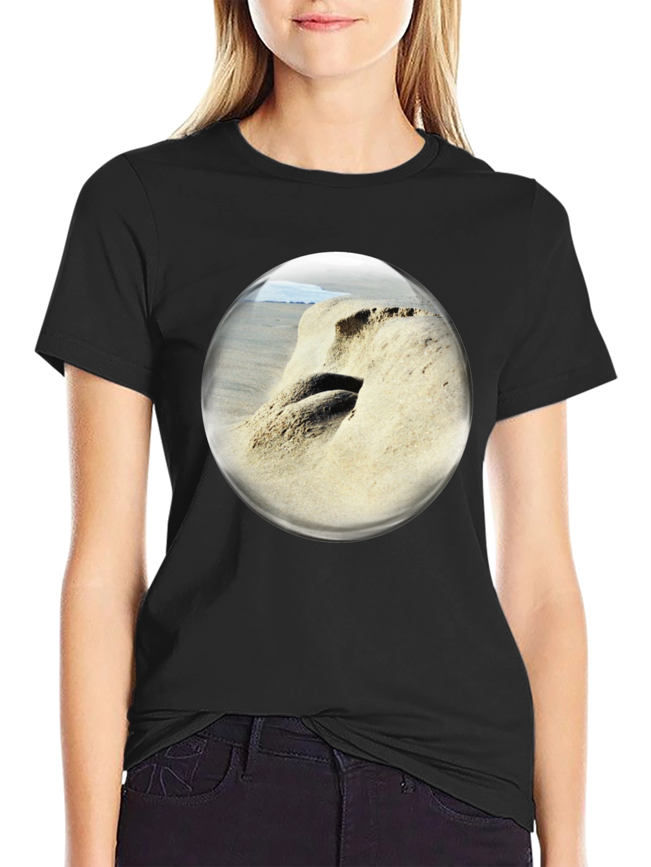 Beach Bubble T-Shirt: Coastal Vibes Unique Design