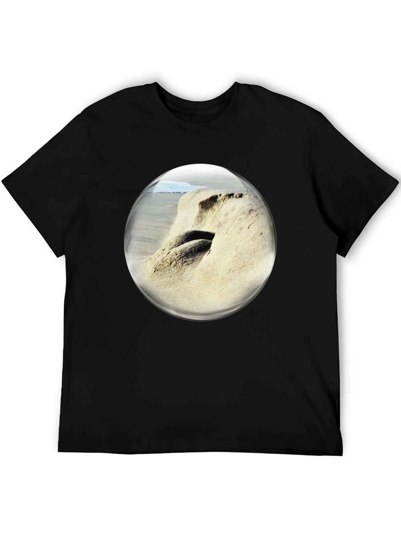 Beach Bubble T-Shirt: Coastal Vibes Unique Design