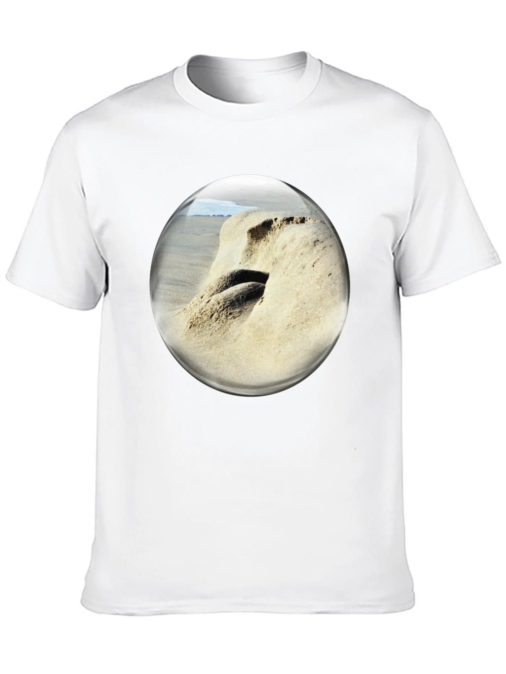 Beach Bubble T-Shirt: Coastal Vibes Unique Design