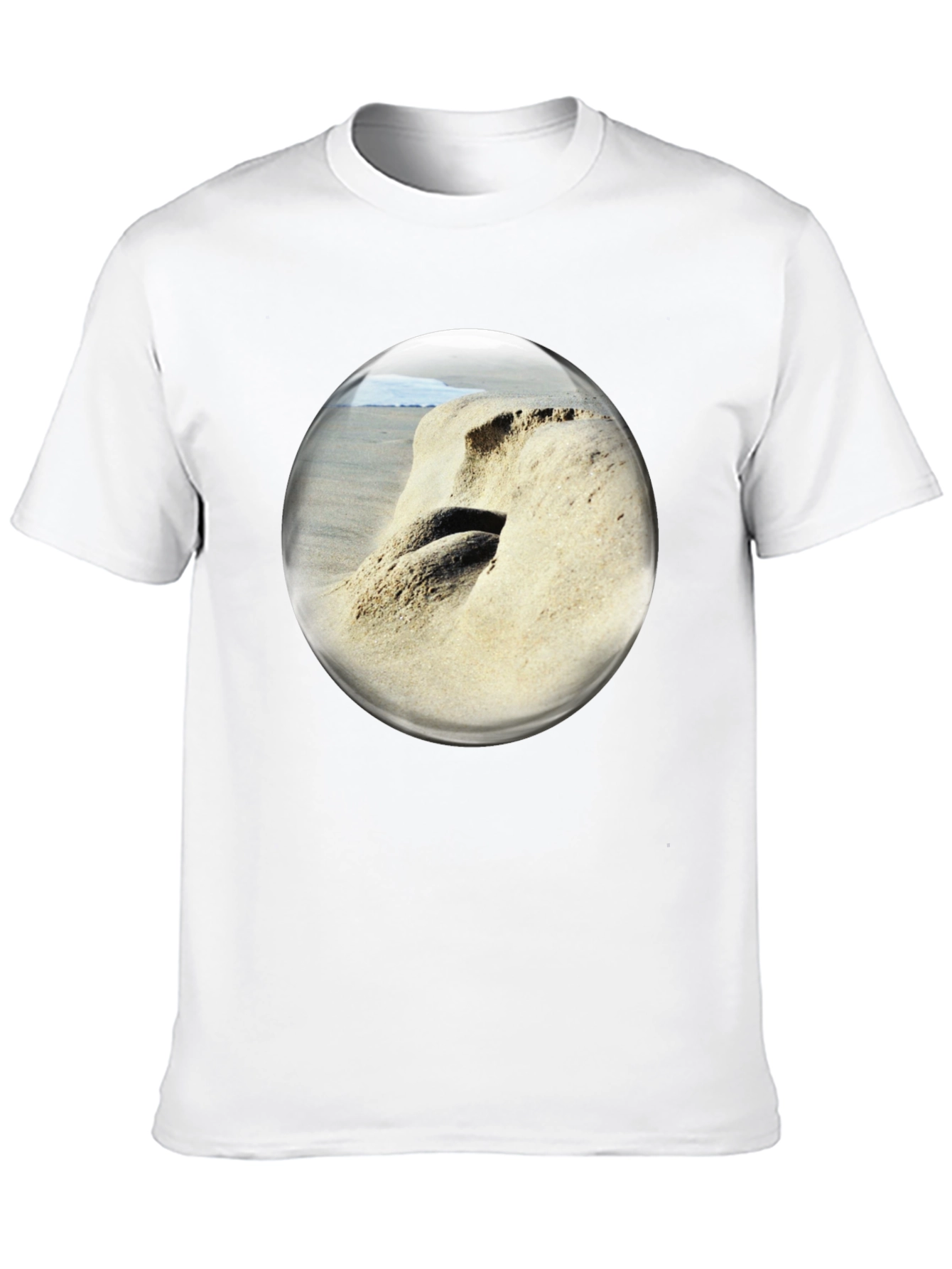 Beach Bubble T-Shirt: Coastal Vibes Unique Design