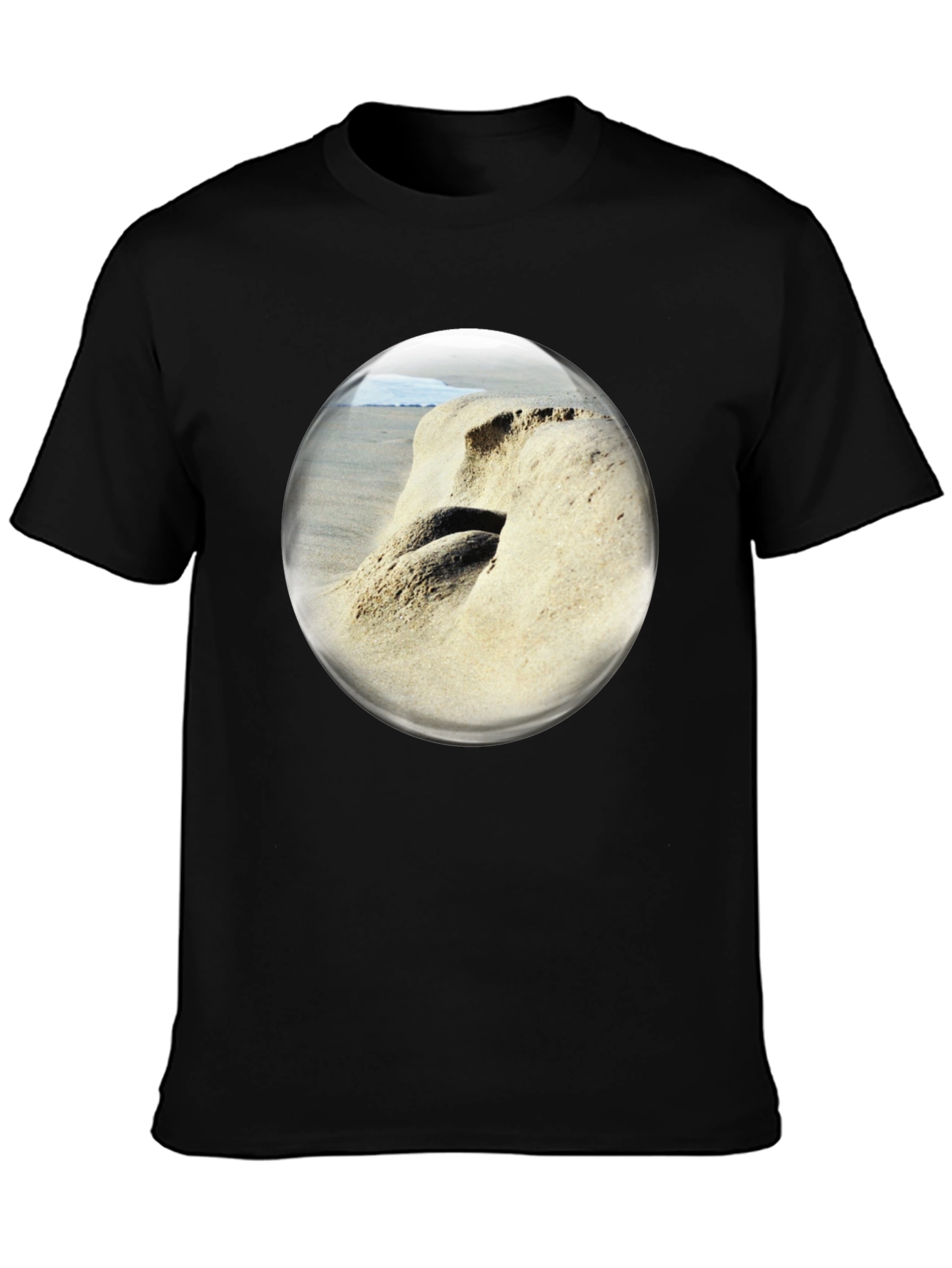 Beach Bubble T-Shirt: Coastal Vibes Unique Design