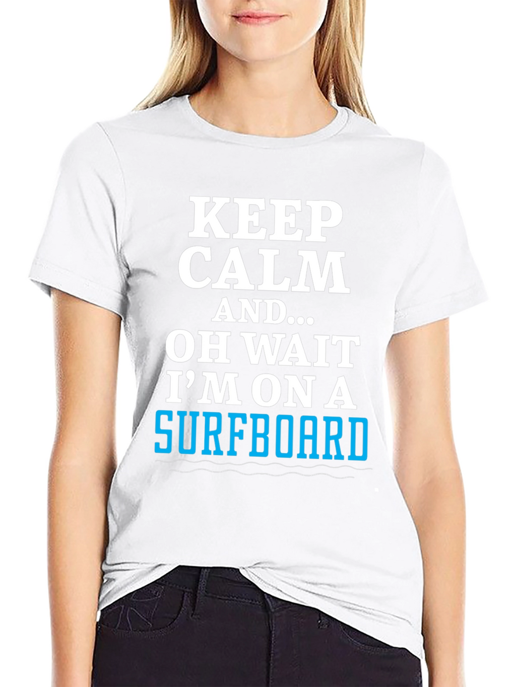 Keep Calm Surfboard Tee - Mens Black Graphic T-Shirt