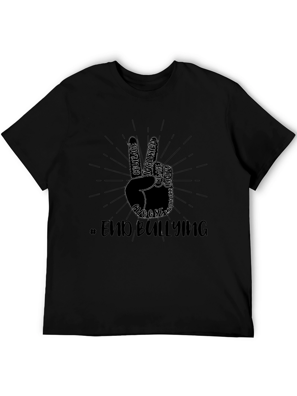 End Bullying T-Shirt Peace Sign Kindness Tee