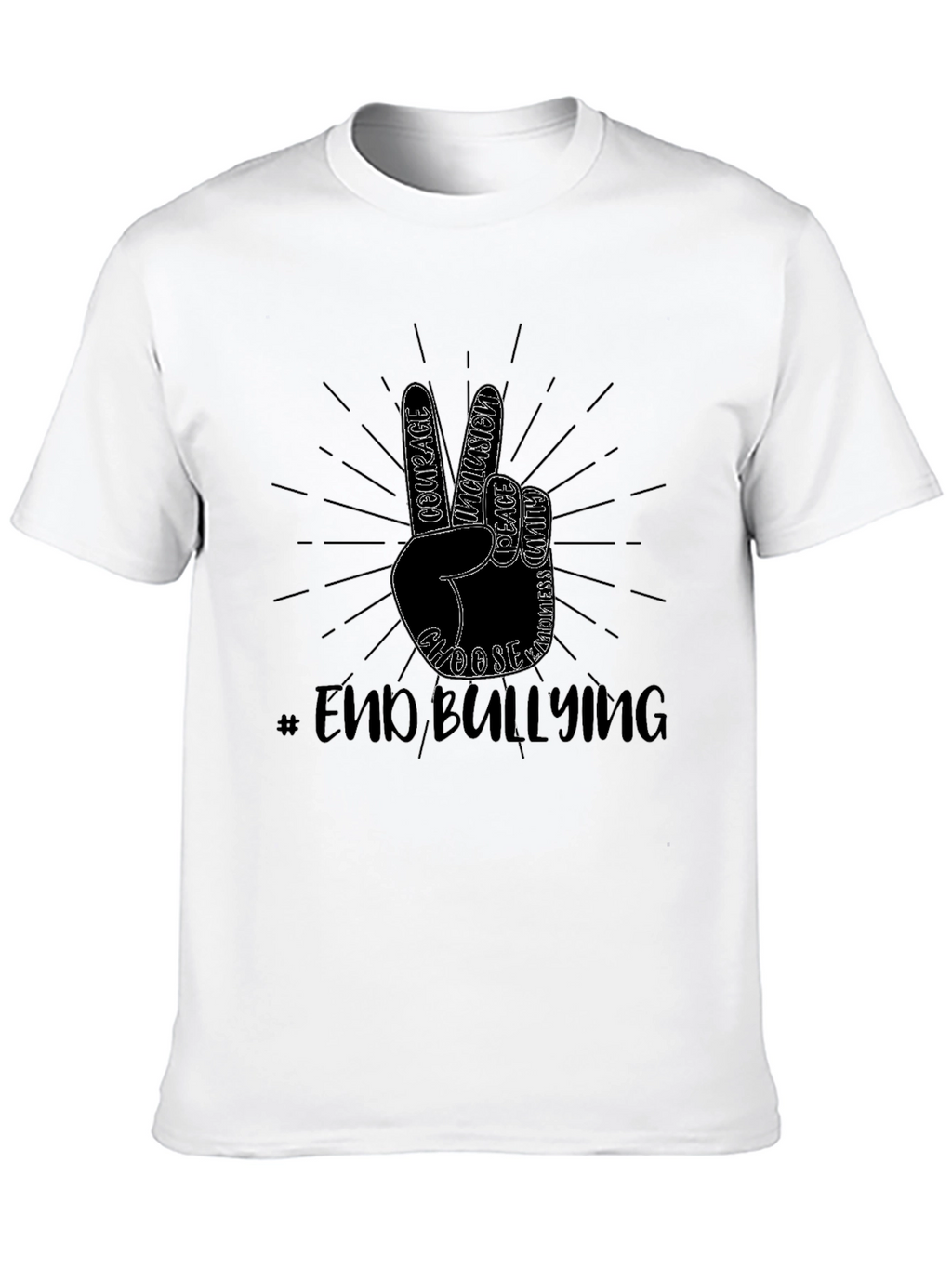 End Bullying T-Shirt Peace Sign Kindness Tee