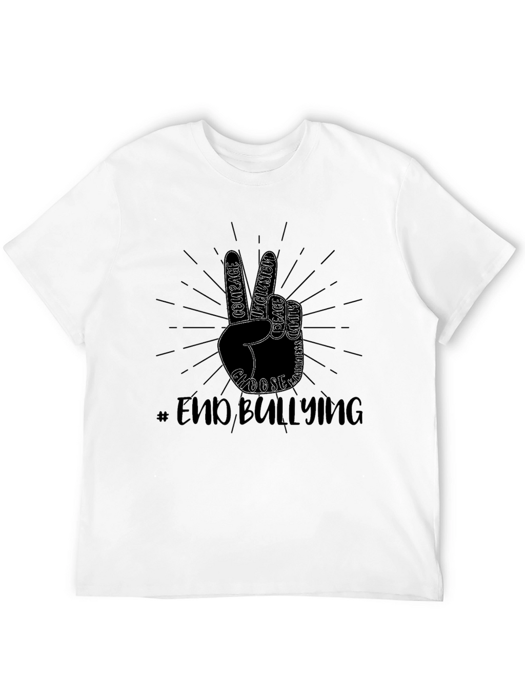 End Bullying T-Shirt Peace Sign Kindness Tee