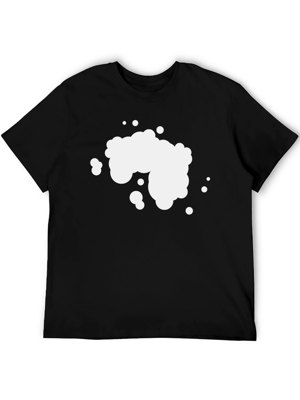 Mens Black Graphic T-Shirt - Abstract Bubble Design