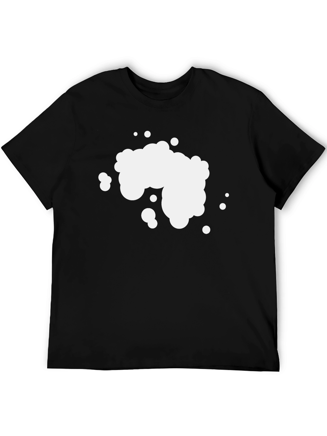 Mens Black Graphic T-Shirt - Abstract Bubble Design
