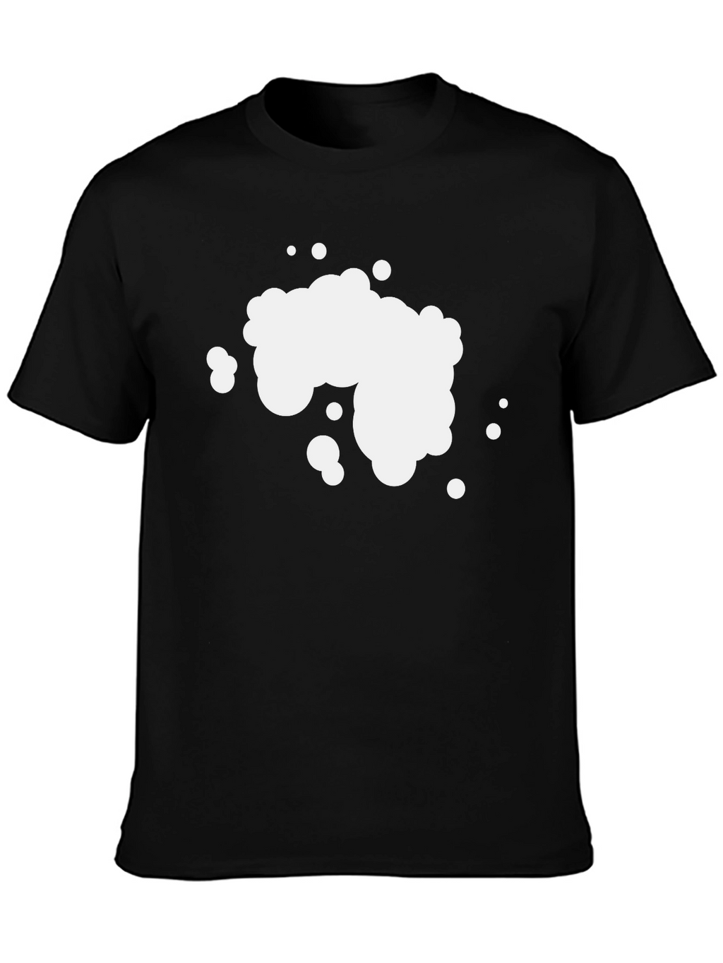 Mens Black Graphic T-Shirt - Abstract Bubble Design