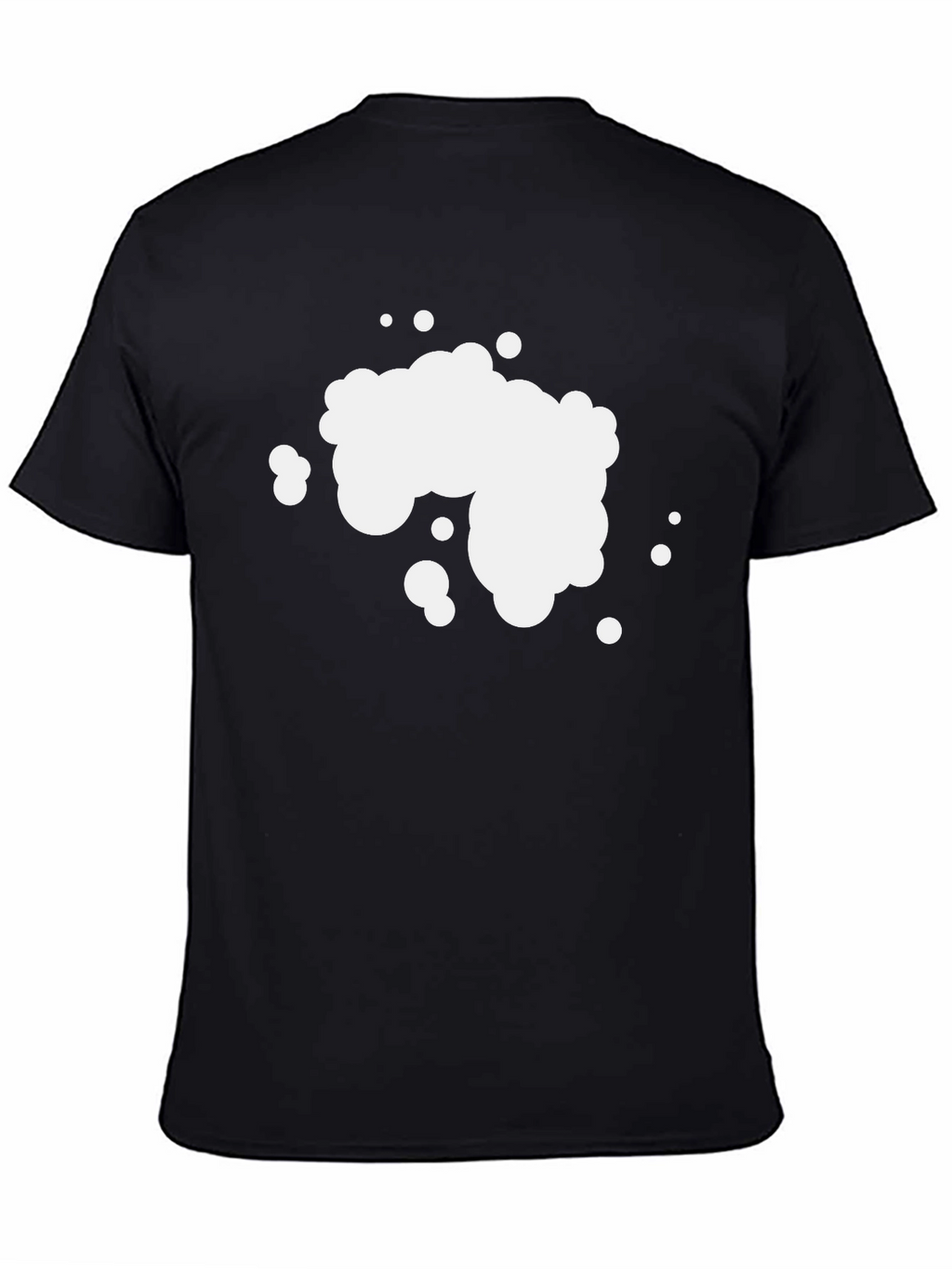 Mens Black Graphic T-Shirt - Abstract Bubble Design