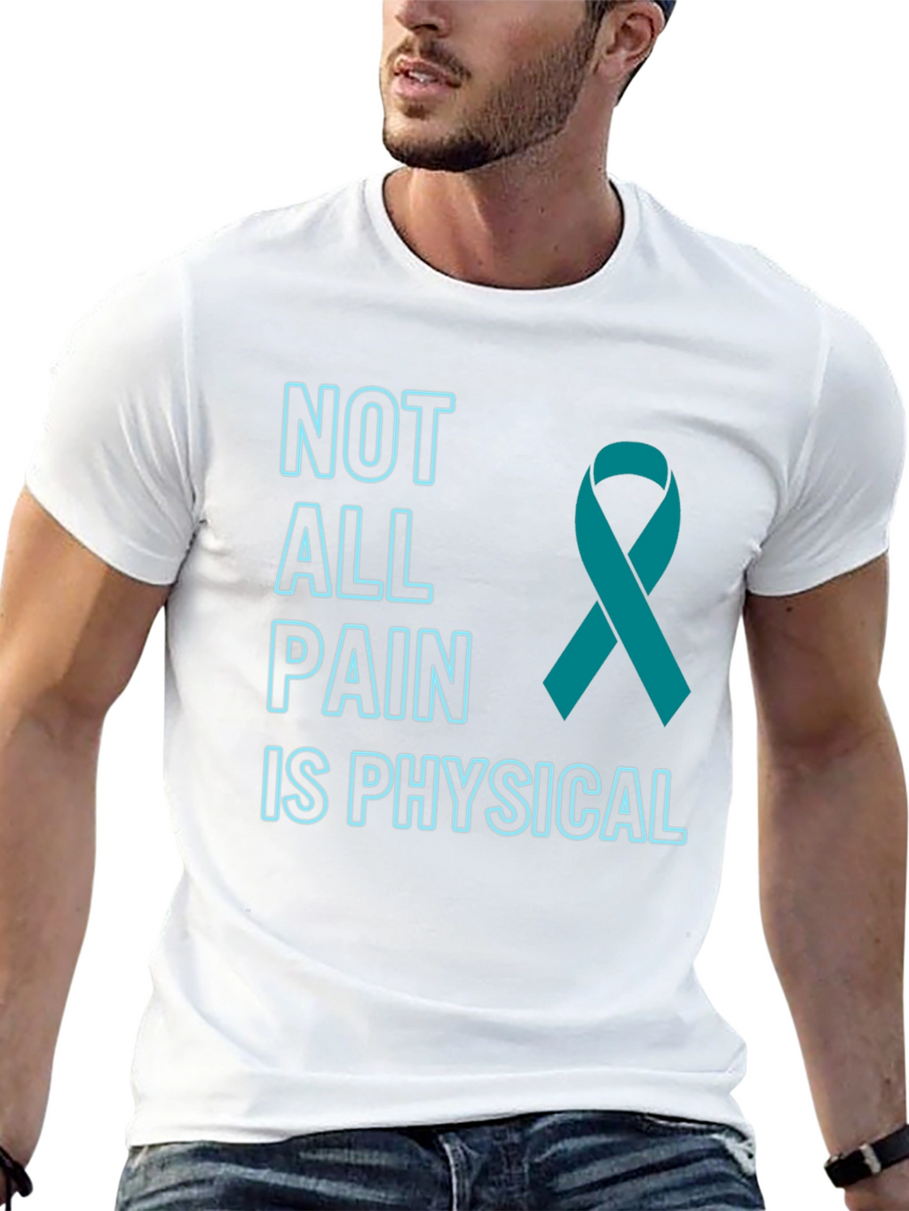 Mental Health Awareness T-Shirt - Teal Ribbon