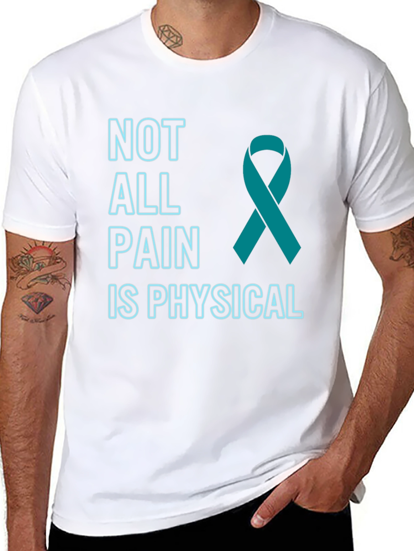 Mental Health Awareness T-Shirt - Teal Ribbon