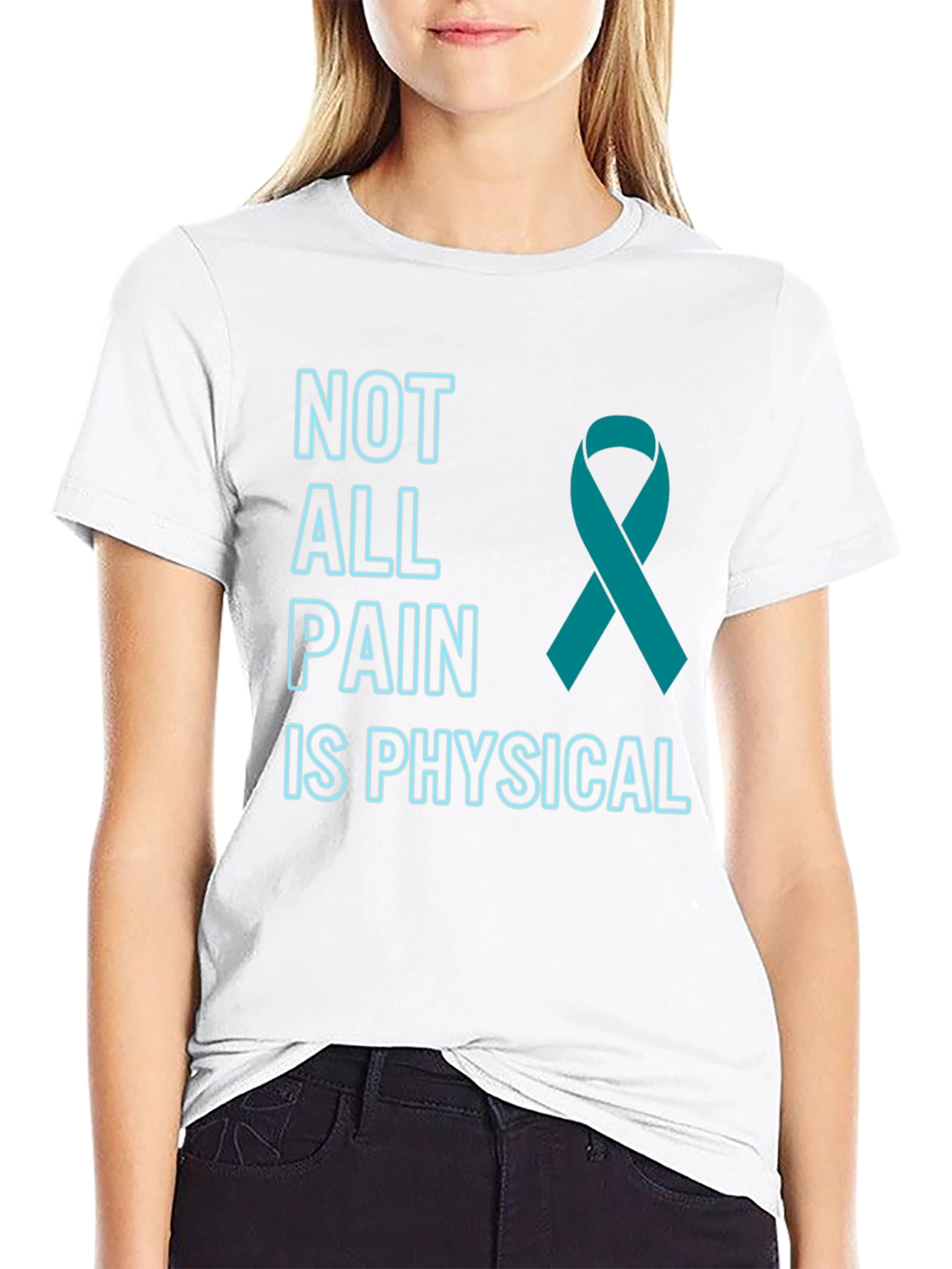 Mental Health Awareness T-Shirt - Teal Ribbon