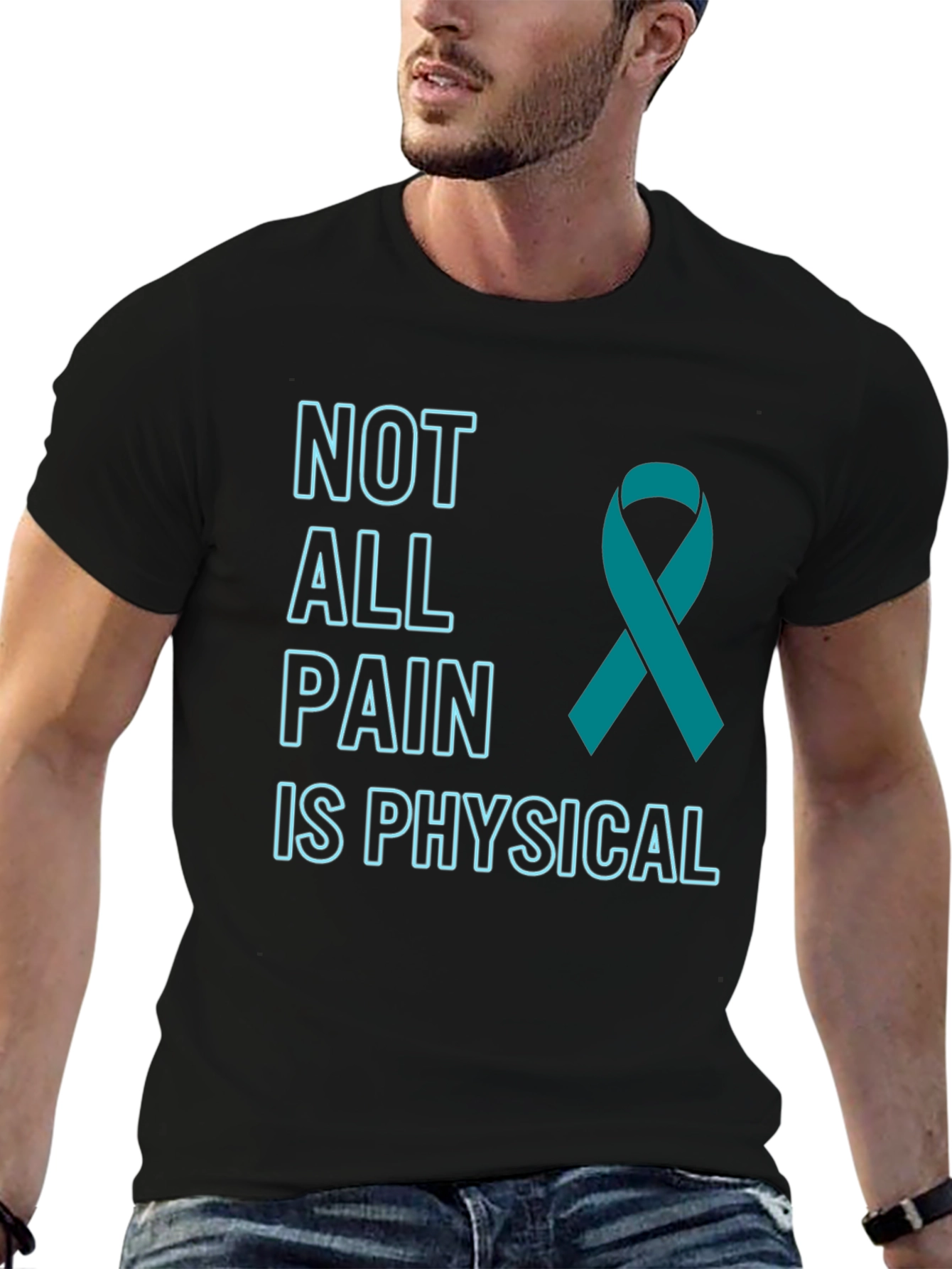 Mental Health Awareness T-Shirt - Teal Ribbon