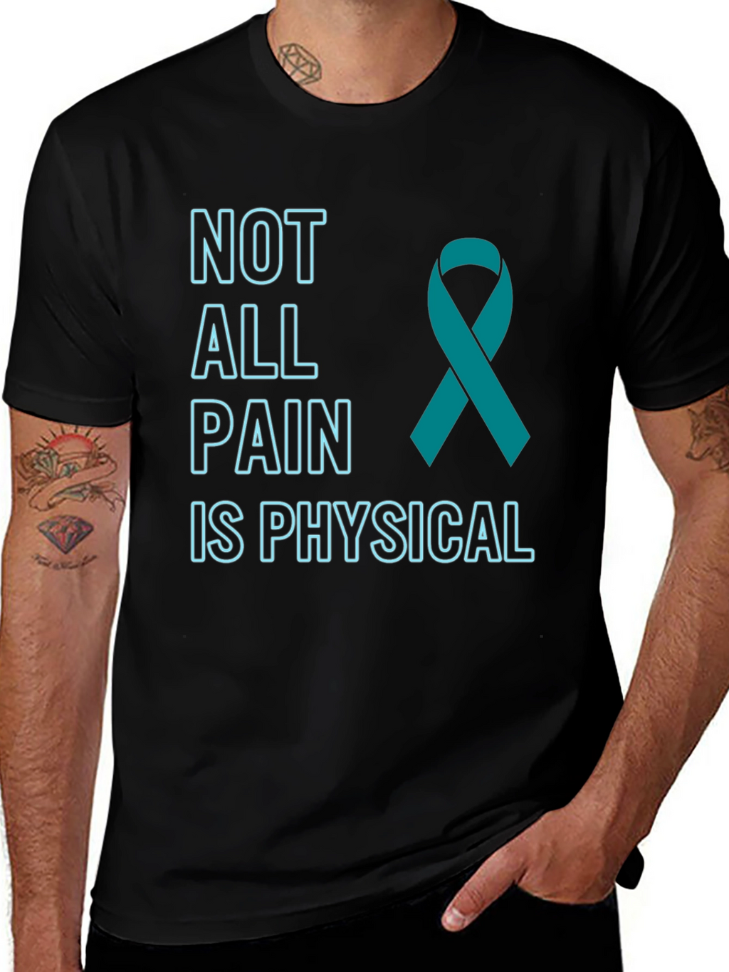 Mental Health Awareness T-Shirt - Teal Ribbon