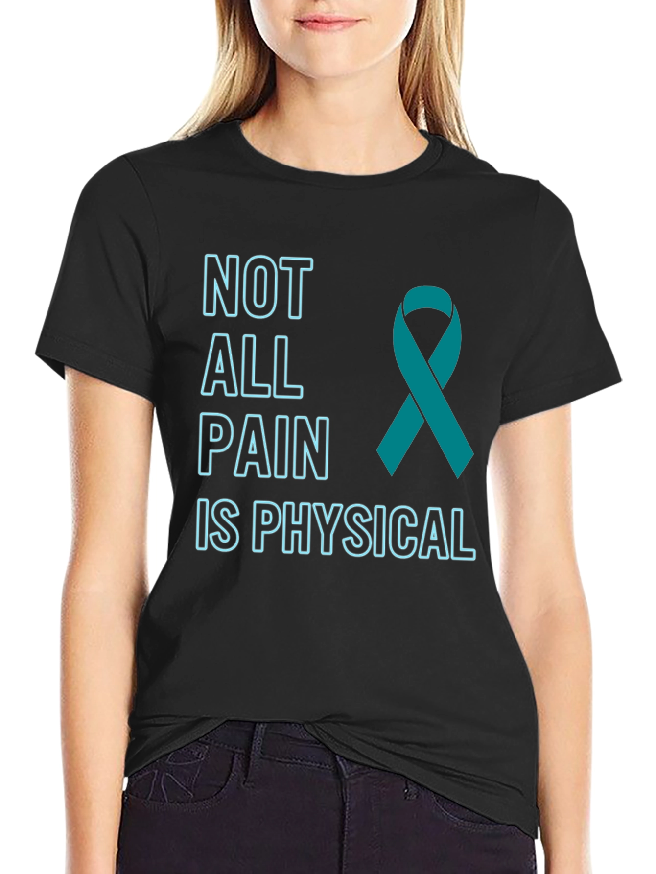 Mental Health Awareness T-Shirt - Teal Ribbon