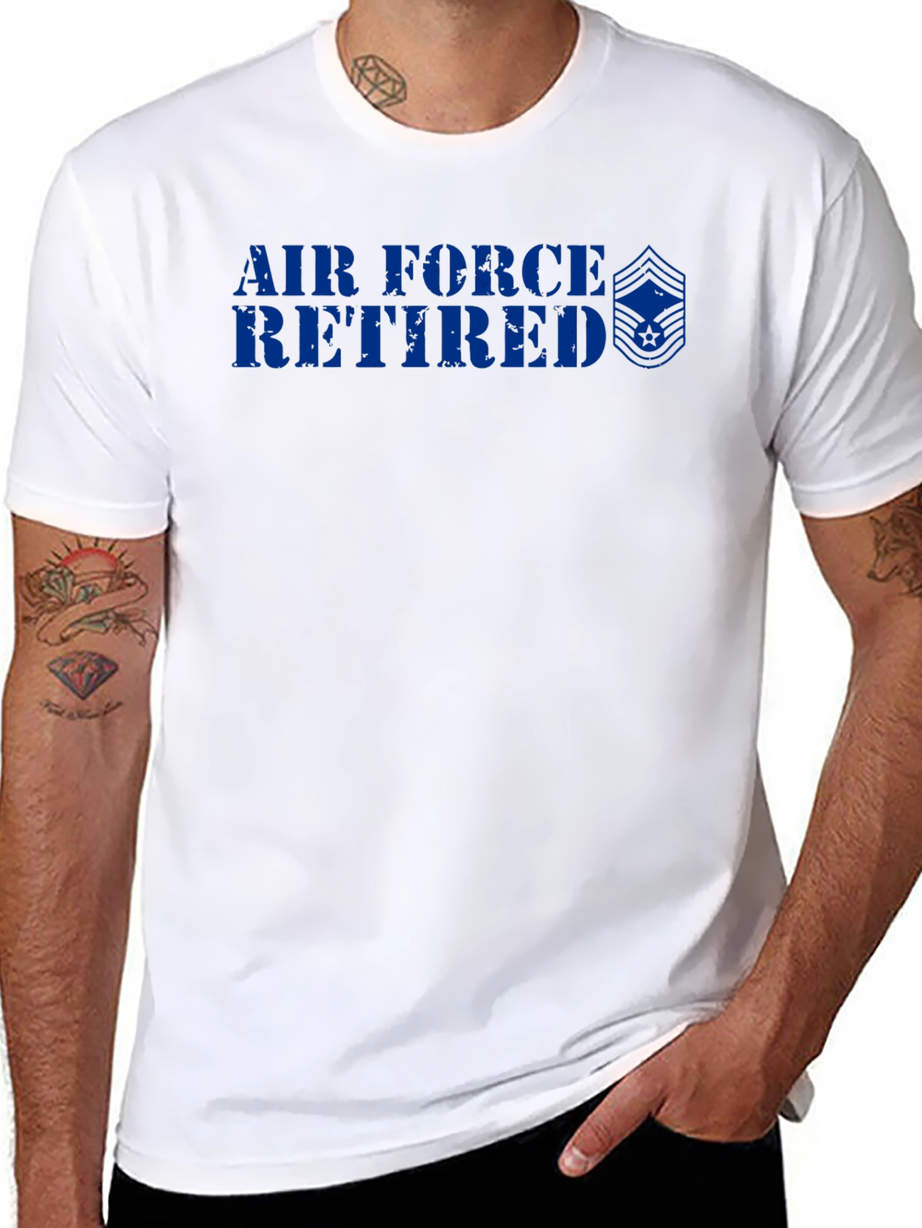 Air Force Retired Graphic T-Shirt - Black