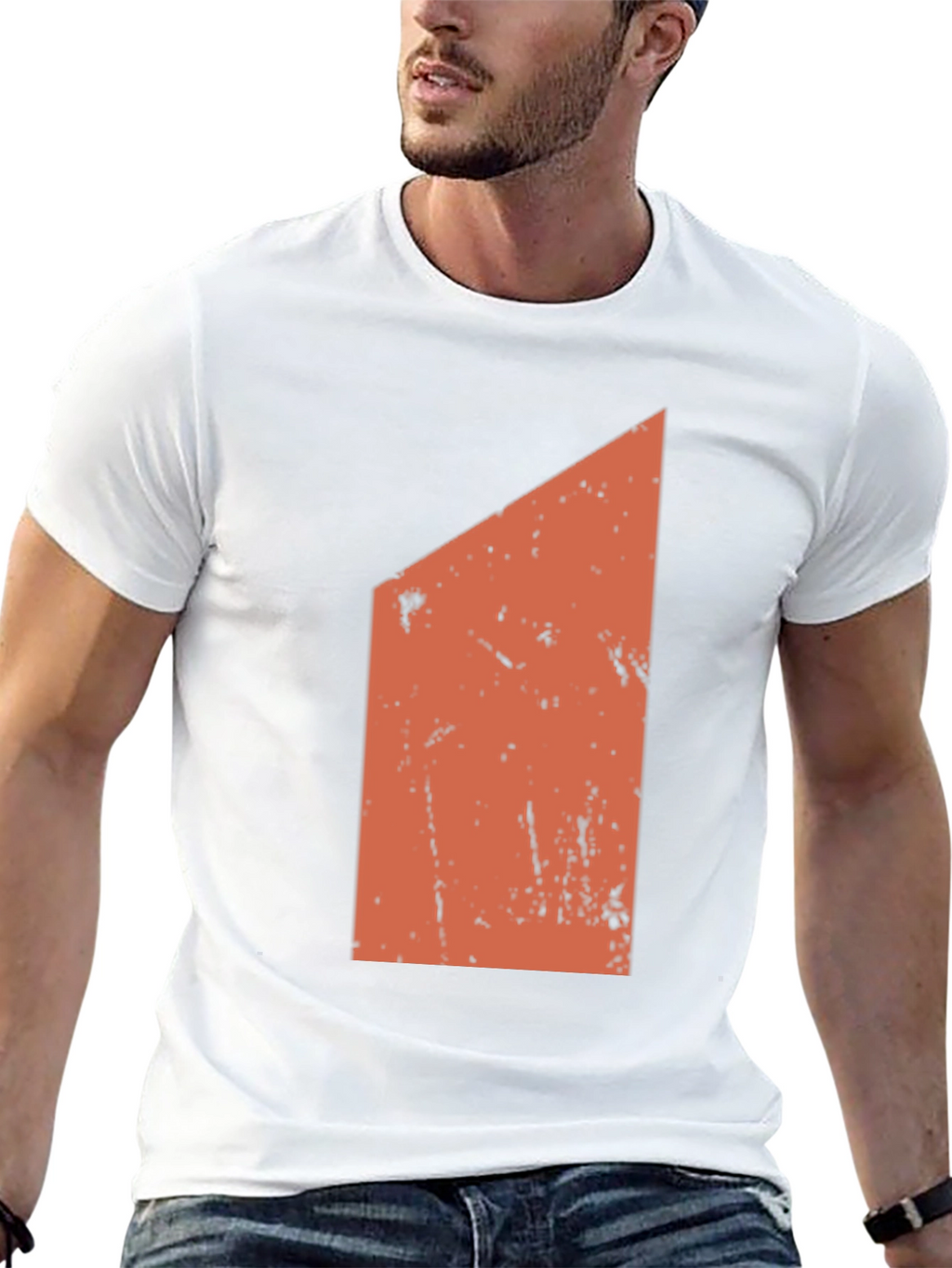 Geometric Graphic Print Black T-Shirt